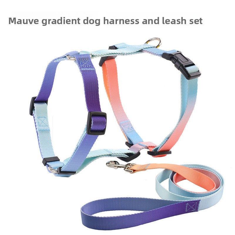 Pet Dog Collar Chest and Back Leash