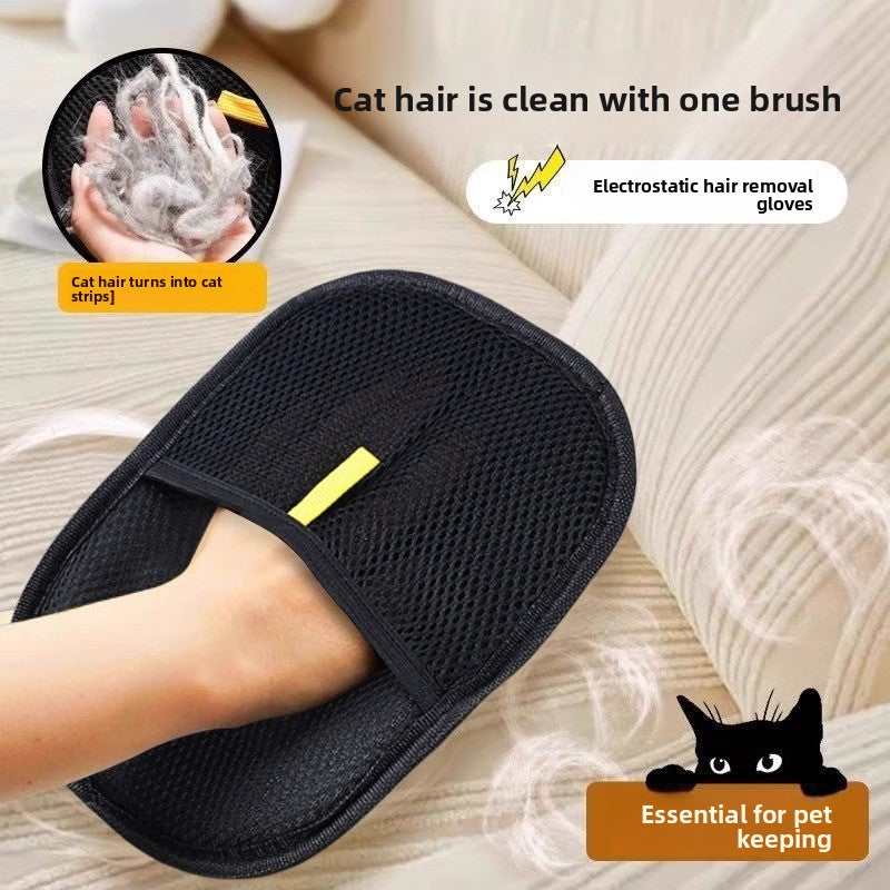 Cat hair removal gloves
