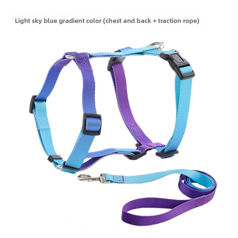 Pet Dog Collar Chest and Back Leash